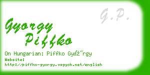 gyorgy piffko business card